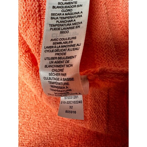 NEW Chico’s Coral Knit Sweater Size 1/M  Pullover 3/4 Sleeve Relaxed Fit Top - Picture 11 of 12